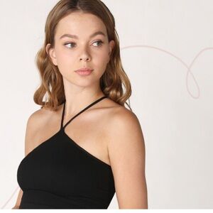 Nikibiki Ribbed Halter Bralette One Size New